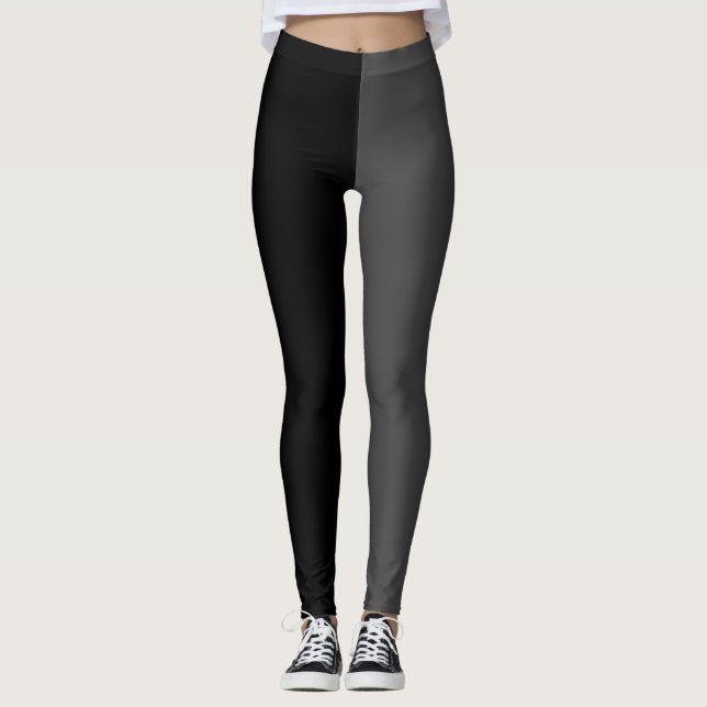 Leggings Deux ton Halloween noir gris (Devant)
