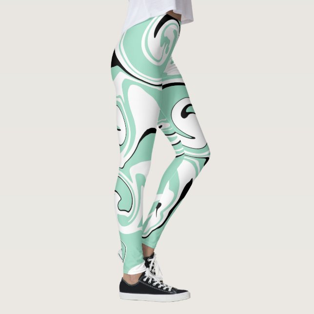 Leggings Déversement - Vert (Menthe) (Droite)