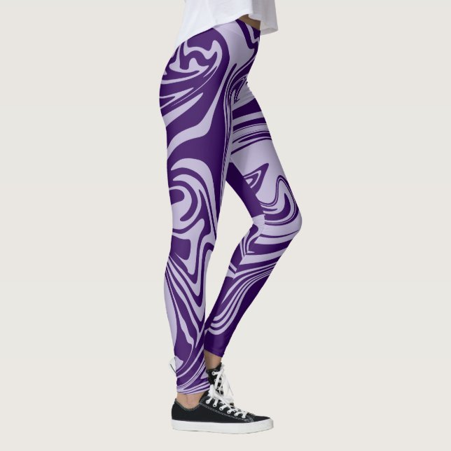Leggings Déversement - Violet (Droite)