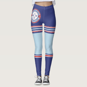Leggings Devise nautique de barre de roue d'Ancre de logo
