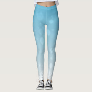 Leggings Dewdrop Elegance : Design de mode d'art blanc