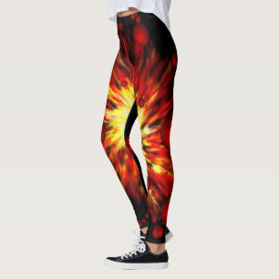Leggings d'explosion de feu