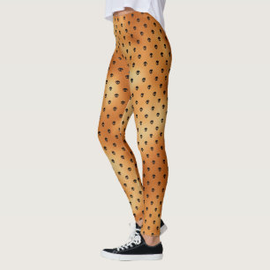Leggings d'Halloween noir et cuivre