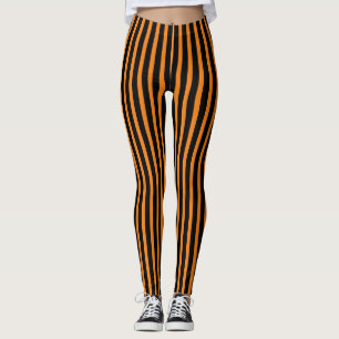 Leggings d'Halloween orange et noir