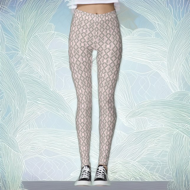 Leggings d'harmonie florale et géométrique (Créateur téléchargé)