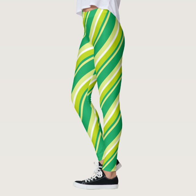 Leggings Diagonal Grandes Vert (Gauche)