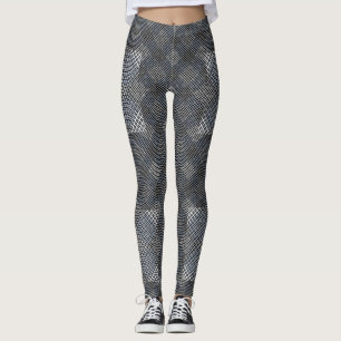 Leggings Diagonale 2tones du motif Checker.bx4x4 BLK BG