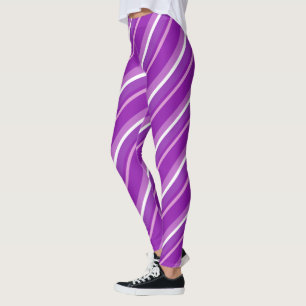 Leggings Diagonale rayures pourpres