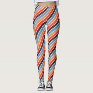 Leggings Diagonale rétro Mode moderne colorée