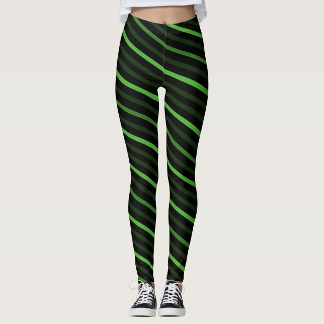 Leggings Diagonale - Vert (Devant)