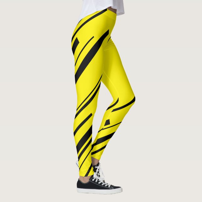 Leggings Diagonales en jaune et noir (Droite)