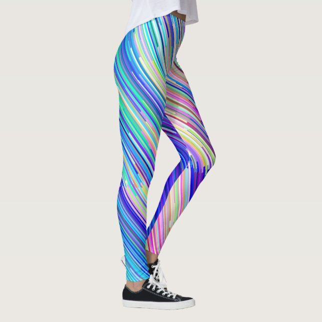 Leggings Diagonales multicolores colorées (Droite)