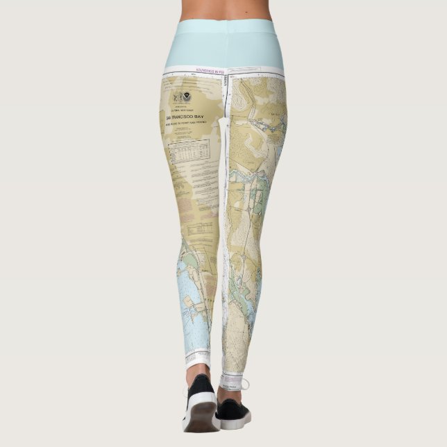 Leggings Diagramme nautique de canotage de Baie de San (Dos)