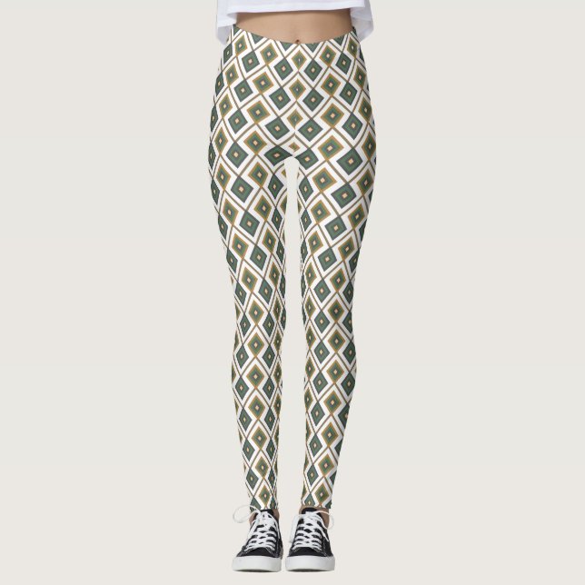 Leggings Diamante en vert (Devant)