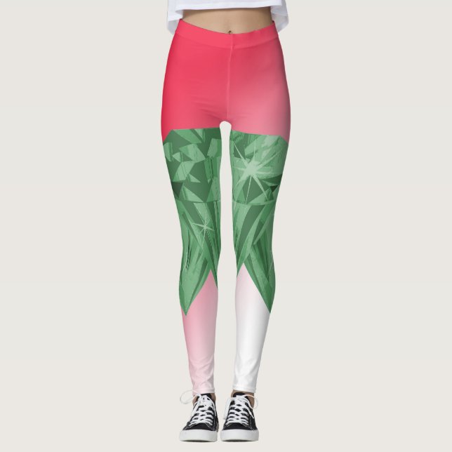 Leggings Diamants à Noël Pere (Devant)