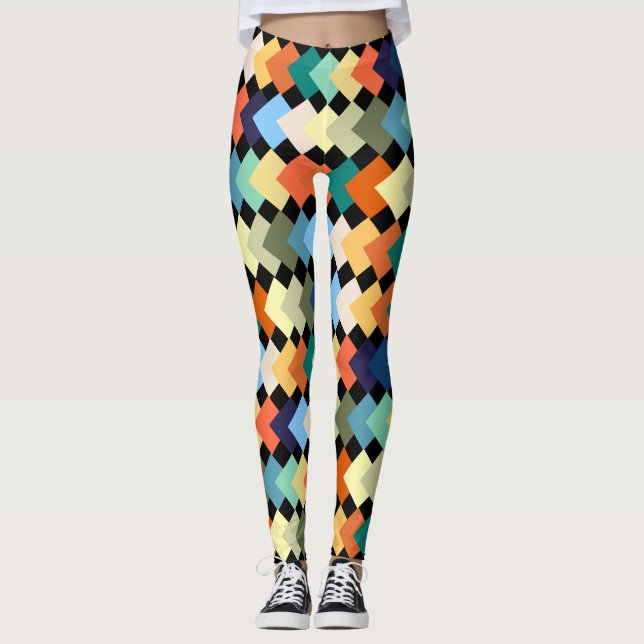 Leggings Diamants de couleur claire (Devant)