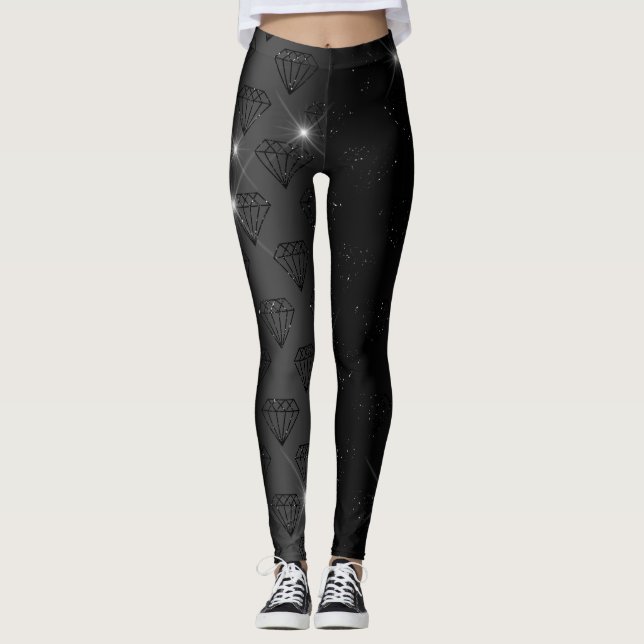 Leggings Diamants noirs (Devant)