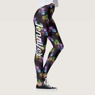 Leggings Dice de jeu de convention Confortable Nom personna