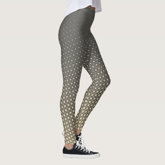 Leggings Différents points de taille - gris sable beige (Droite)