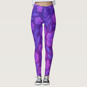 Leggings Digital Bloom Future Pattern Floral Futuriste