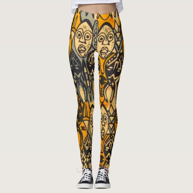 Leggings d'impression africains (Devant)