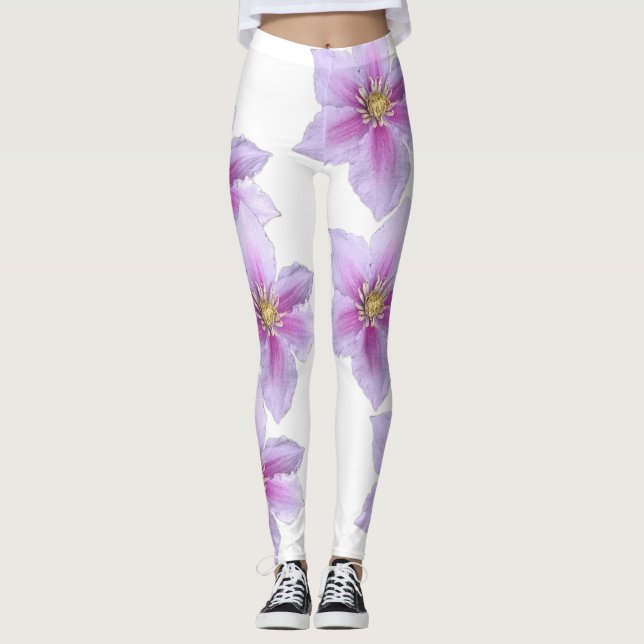 Leggings d'impression florale-Élégant et élégant (Devant)