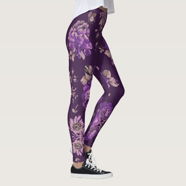 Leggings d'impression florale extra-grande d'inspi (Droite)