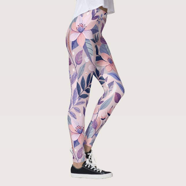 Leggings d'impression florale - La mode rencontre  (Droite)