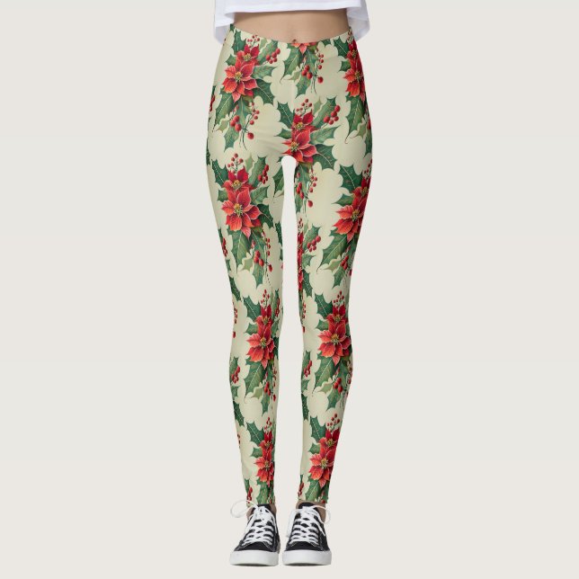 Leggings d'impression Noël (Devant)
