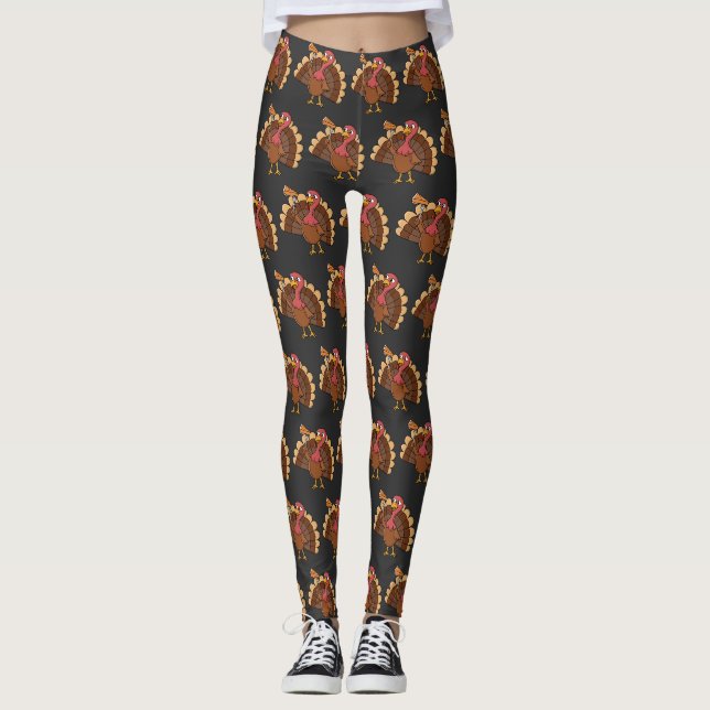 Leggings Dinde avec tranche de tarte (Devant)
