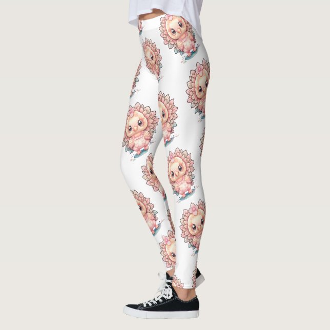 Leggings Dinde de Thanksgiving mignonne (Gauche)