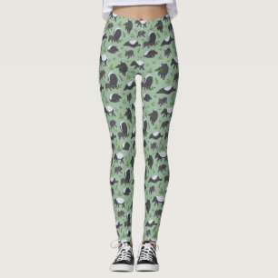 Leggings Dîner en famille Tapir en vert