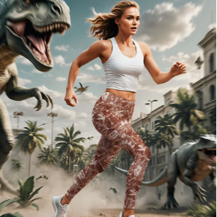Leggings Dino Dig brown