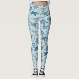 Leggings Dinosaur Motif bleu