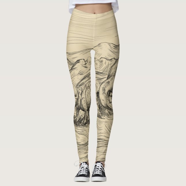 Leggings Dinosaures classiques (Devant)