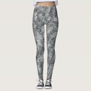 Leggings Disco Dots Argent