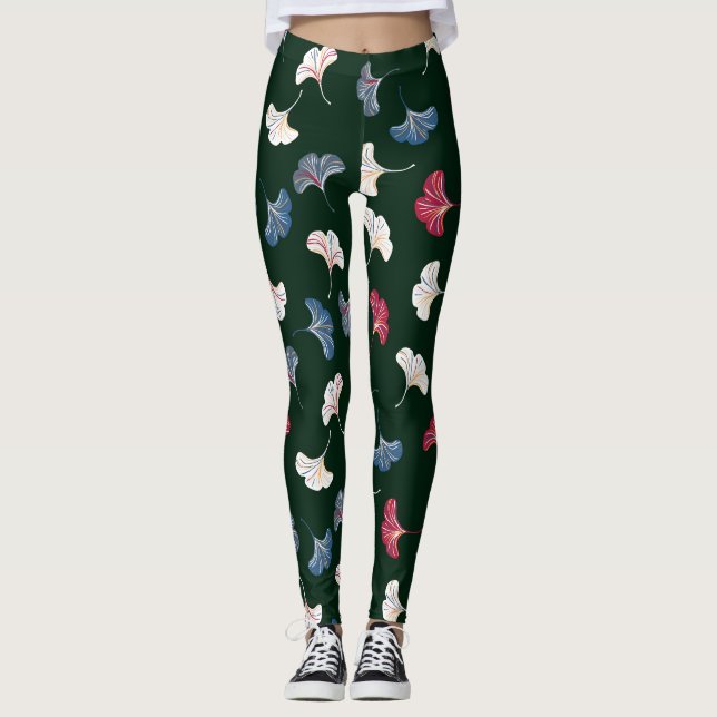 Leggings Ditsy Ginkgo : L'Automne Sombre Et Sans Apparence. (Devant)
