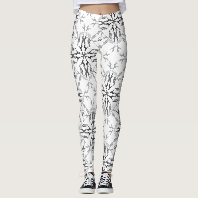 Leggings Dogrands noirs et blancs (Devant)