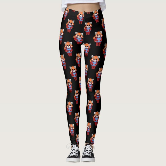Leggings Doigts rouges Panda Shy (Devant)