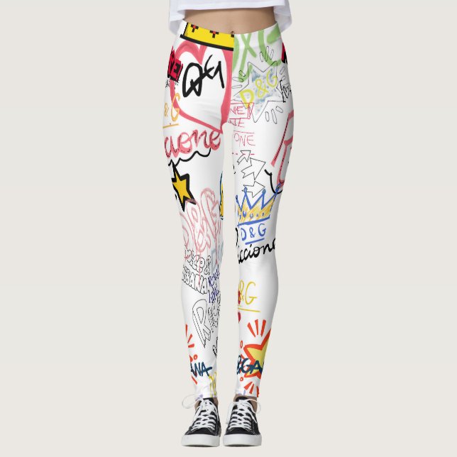 Leggings Dolce Gabbana Nouvelle Saison Conception de typogr (Devant)