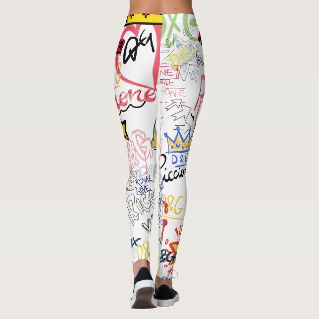 Leggings Dolce Gabbana Nouvelle saison Design de typographi (Dos)