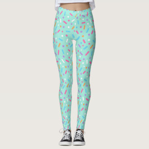 Leggings Donut glaçage vert menthe mignon avec pépites