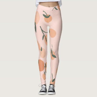 Leggings Doodart : Orange Cherry Vintage Motif