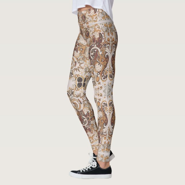 Leggings Doodle Art Abstrait (Gauche)