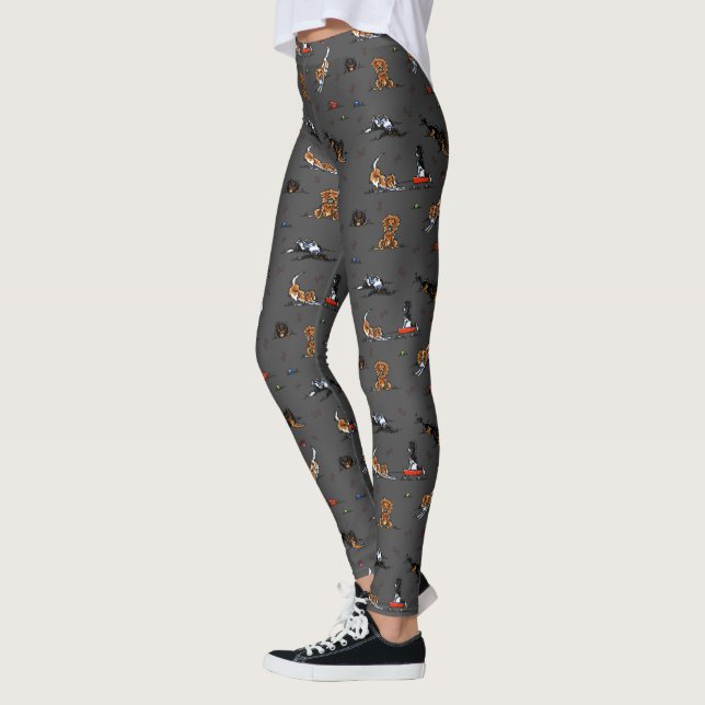 Leggings Doodle Cavalier King Charles Spaniels CKCS (Gauche)