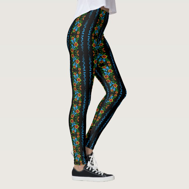 Leggings Doodle de fleurs (Droite)