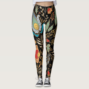 Leggings Doodle vintage Floral : Design Oriental.
