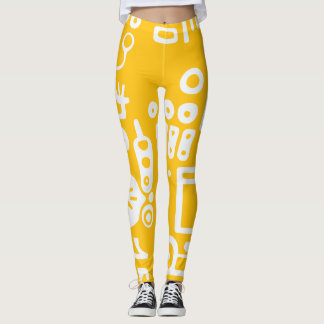 Leggings Doodles Abstraits formes modernes