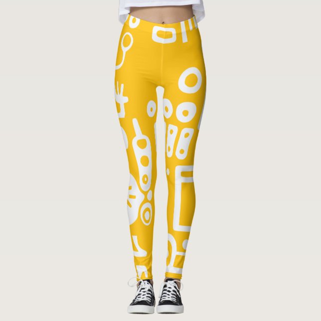 Leggings Doodles Abstraits formes modernes (Devant)