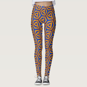 Leggings dorés et bleus royaux